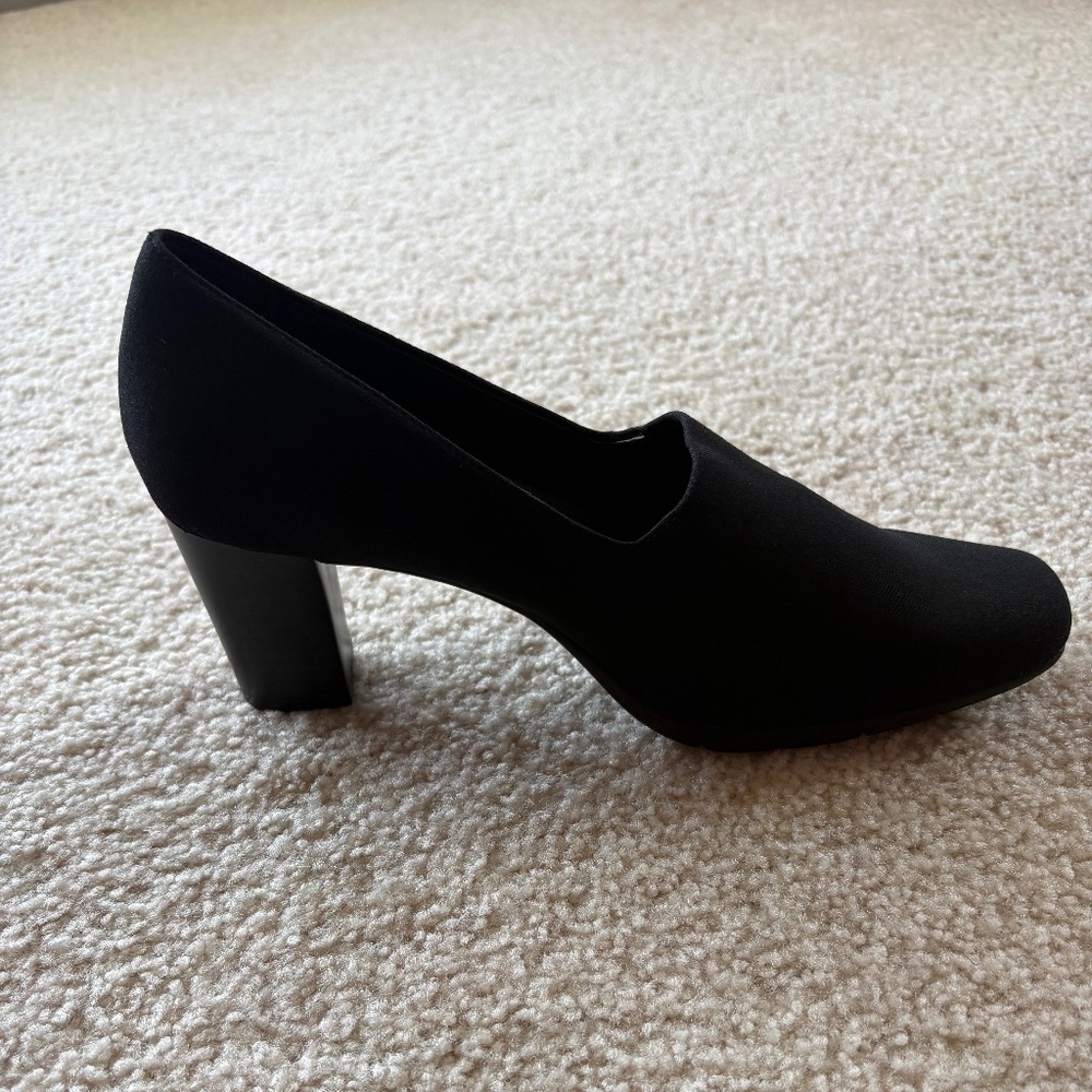 Aerosoles Size 8.5 Black Monday Night Square Toe Pumps - Picture 5 of 10
